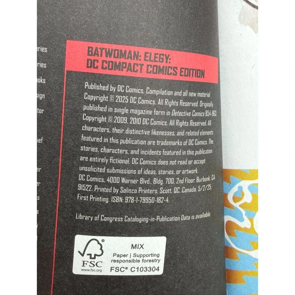 Batwoman: Elegy DC Compact Comics Edition TPB - Greg Rucka JH Williams III
